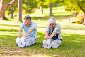 Example of Stretching Outdoors